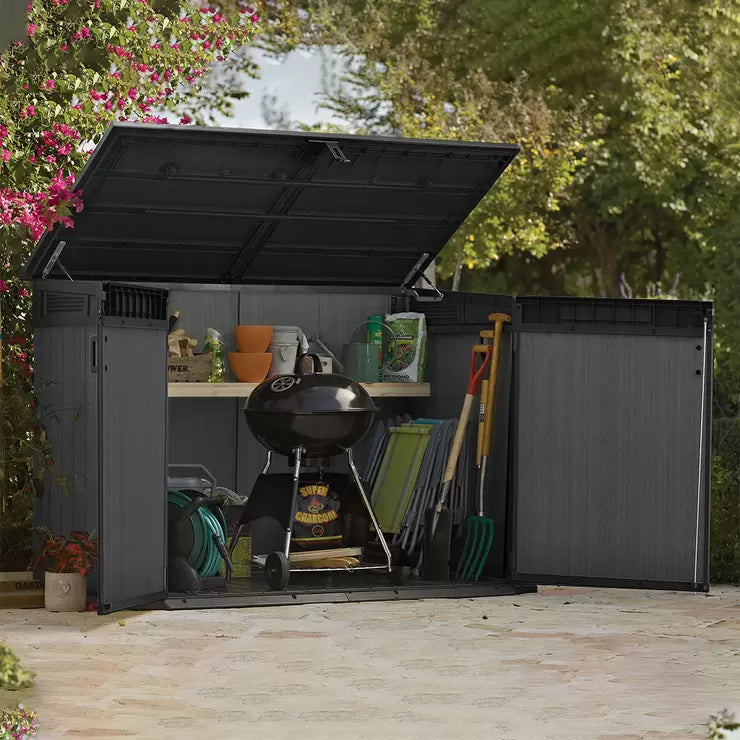 Keter Cortina Mega Store 6ft 3" x 3ft 7" (1.9 x 1.1m) Horizontal 2,020 Litre Storage Shed