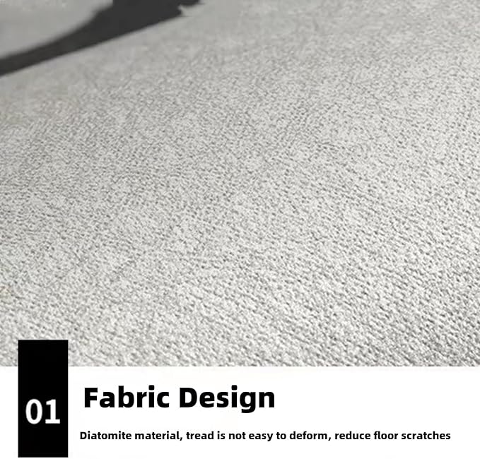 Rubber Bath Mat Rug for Bathroom, Non Slip Bathroom Mat Super Absorbent Bath Mat Rug, Bath Mats Quick Dry for Restroom, Shower Room, Bathtub, 32"x20" Oval Blue'