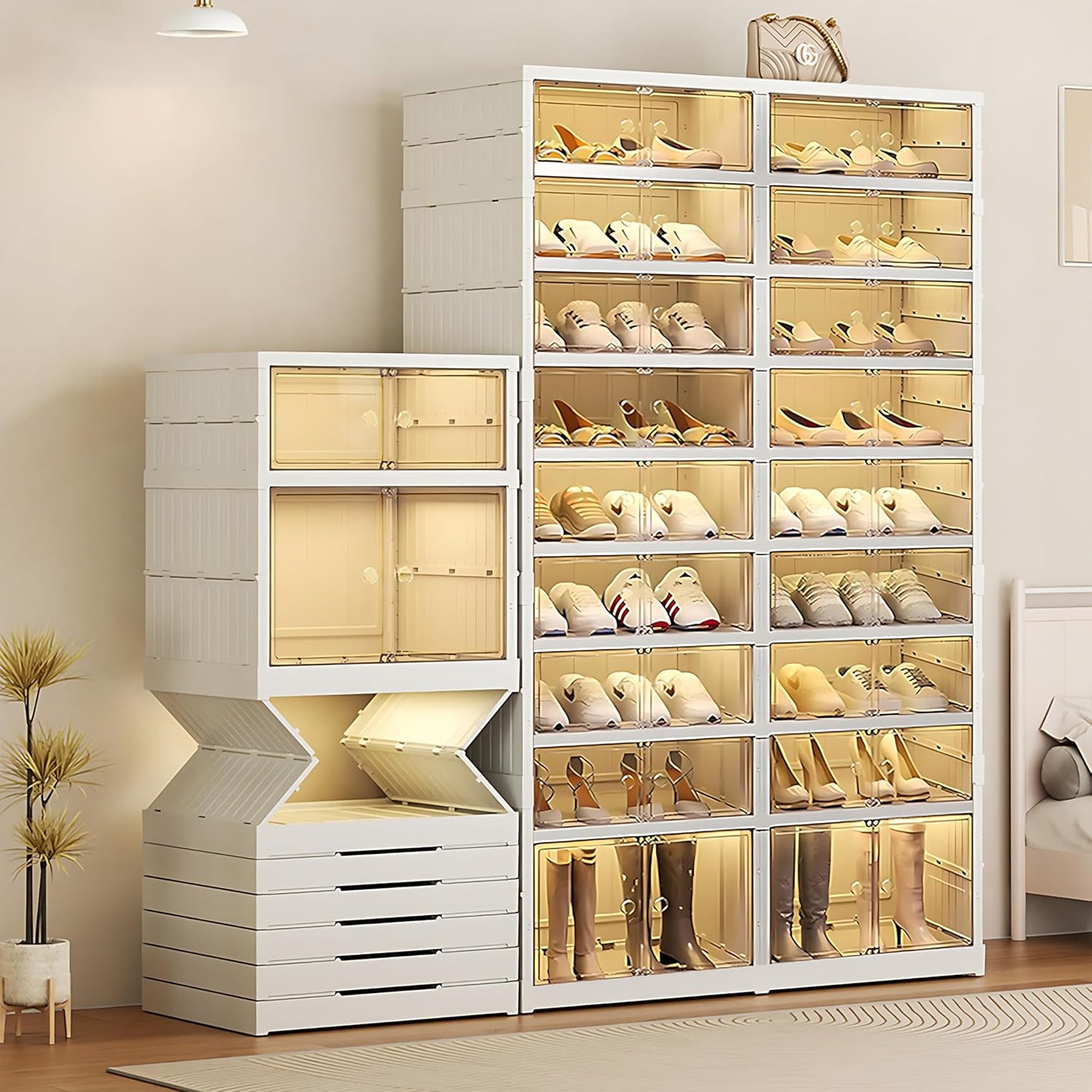 9-Tier Foldable Shoe Rack Organizer