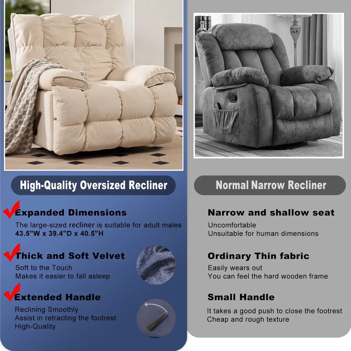 PrimeLounge Rocker Recliner Rocker Recliner Chair