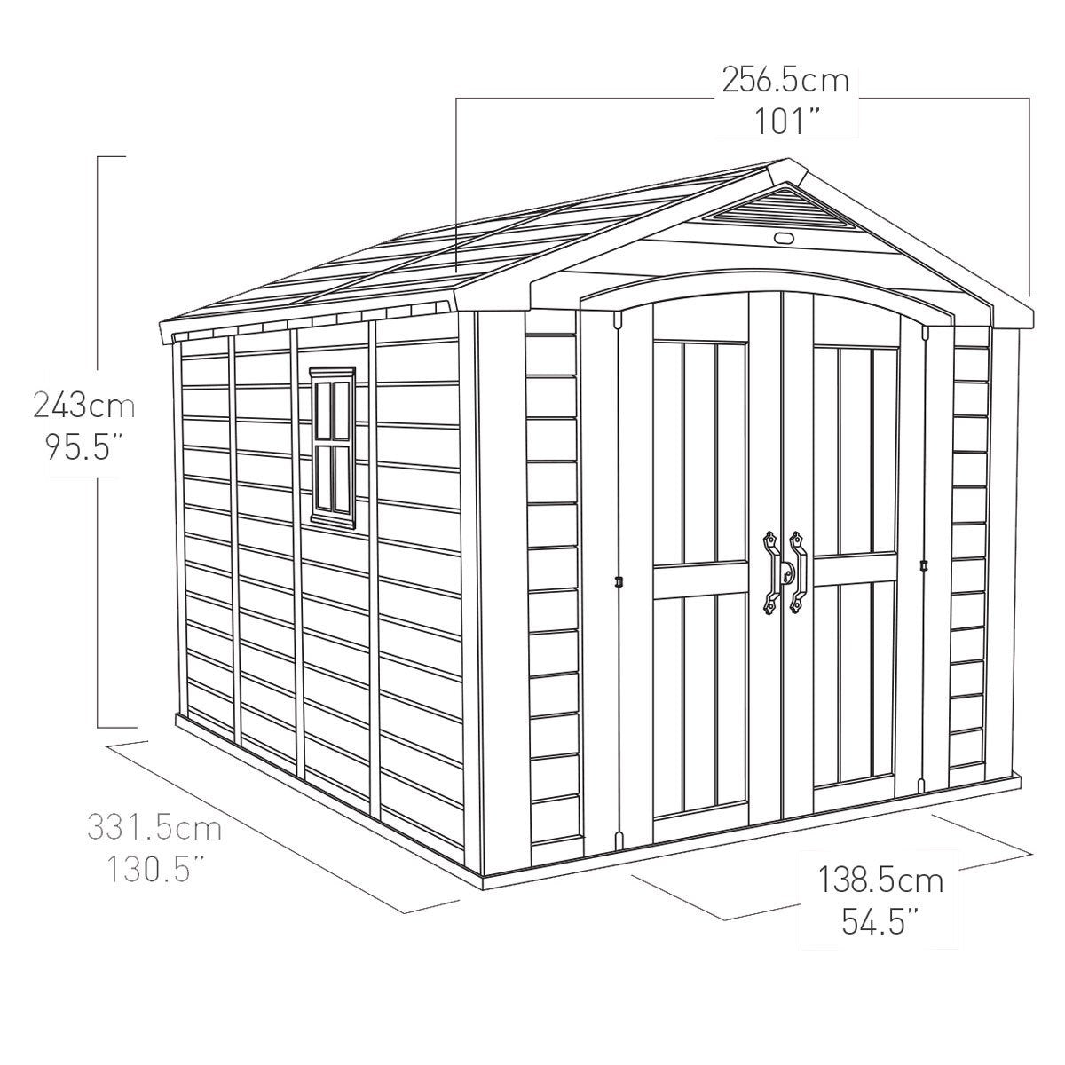 Keter Factor 8ft x 11ft (2.5 x 3.3m) Shed