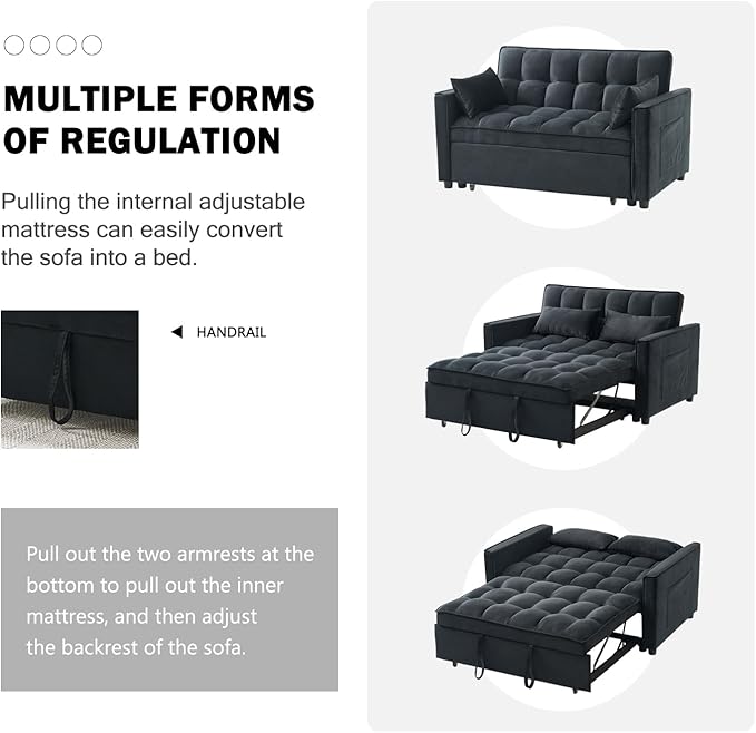 3-in-1 Foldable Sofa Bed