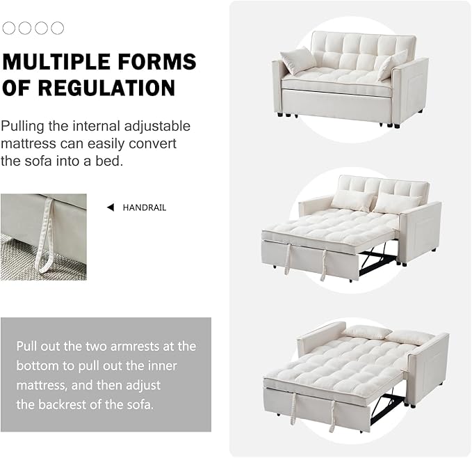 3-in-1 Foldable Sofa Bed