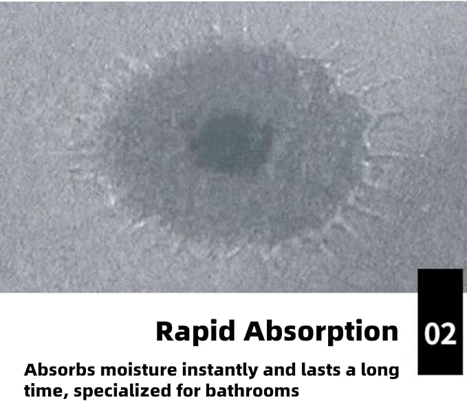 Rubber Bath Mat Rug for Bathroom, Non Slip Bathroom Mat Super Absorbent Bath Mat Rug, Bath Mats Quick Dry for Restroom, Shower Room, Bathtub, 32"x20" Oval Blue'