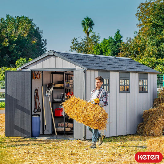 Keter Oakland 7ft 6" x 15ft 7" (2.3 x 4.7m) Outdoor Storage Shed