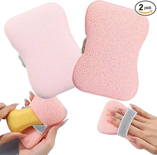 2-Pack Bath Sponge Soap Bag, Exfoliating Soap Bag, Loofah, Exfoliating Bath Sponge