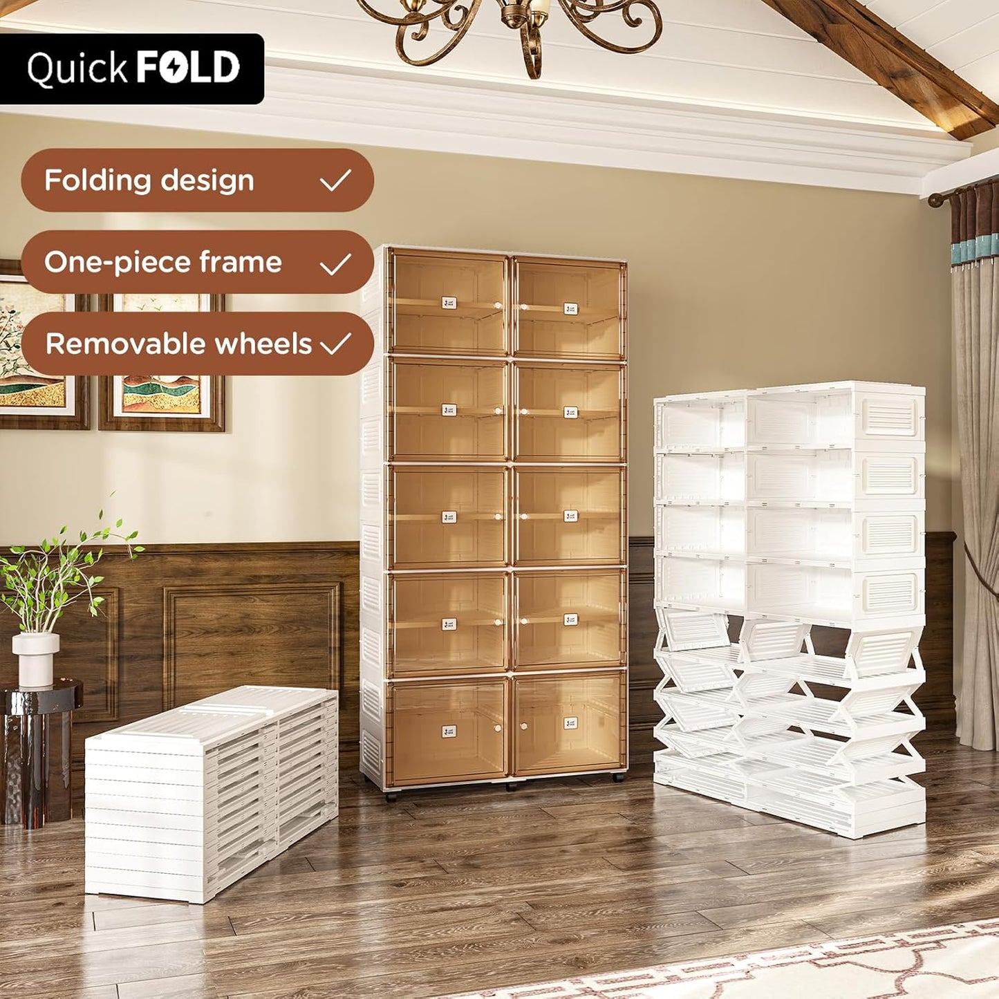 9-Tier Foldable Shoe Rack Organizer