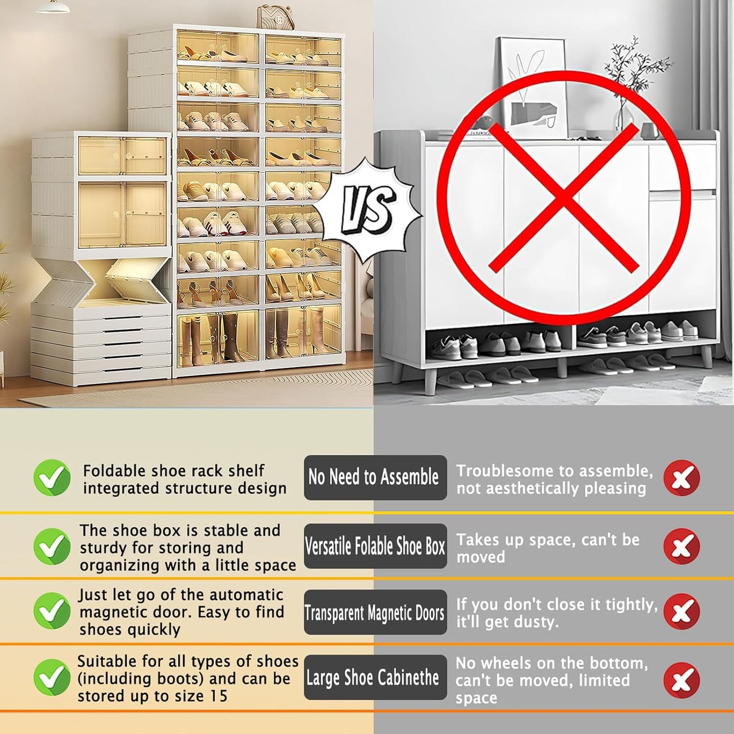 9-Tier Foldable Shoe Rack Organizer