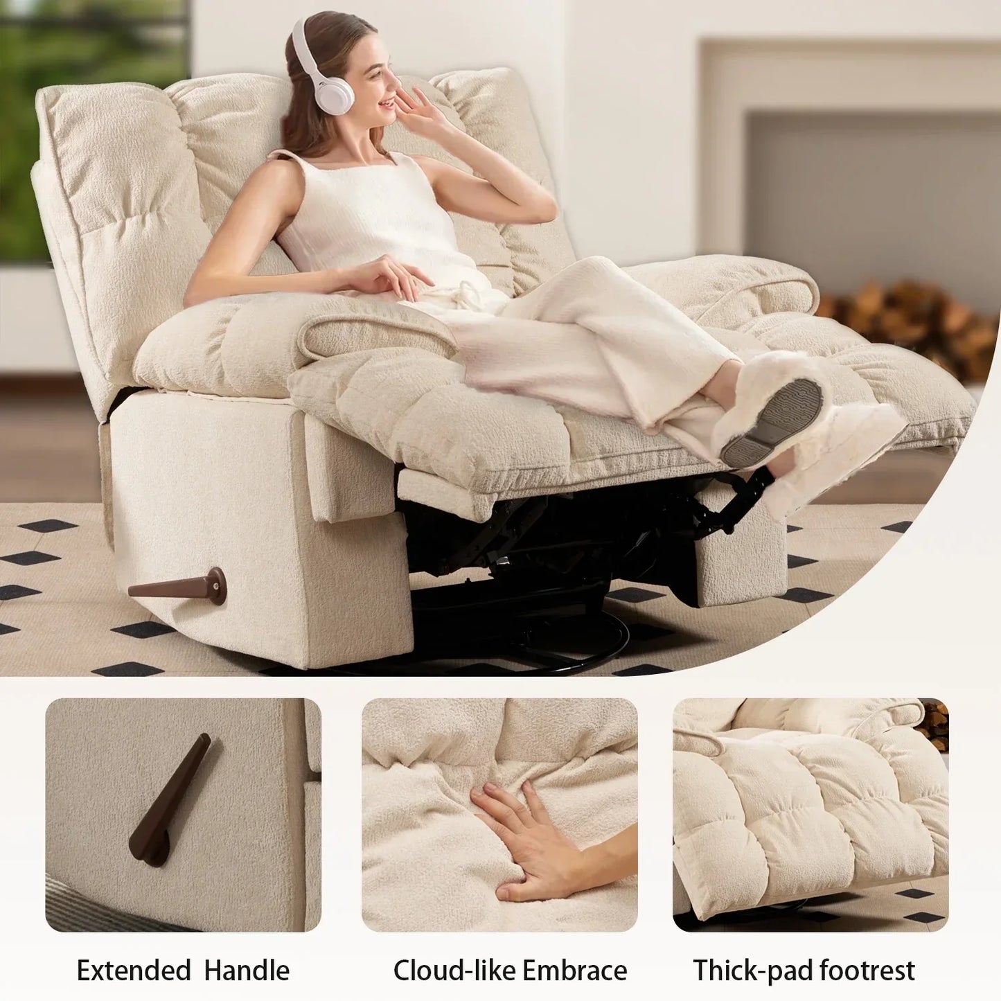 Oversized Rocker Recliner Chair
