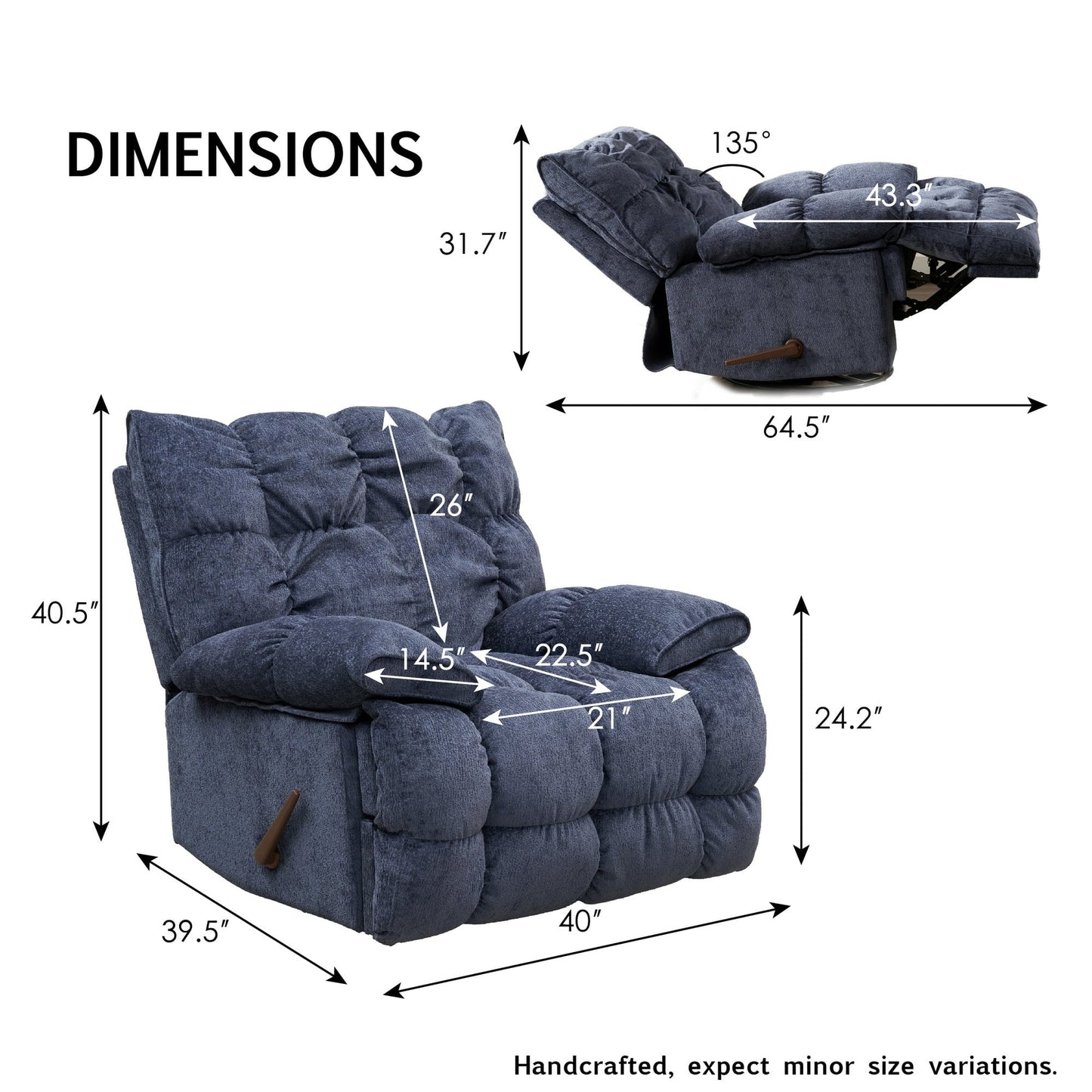 Oversized Rocker Recliner Chair