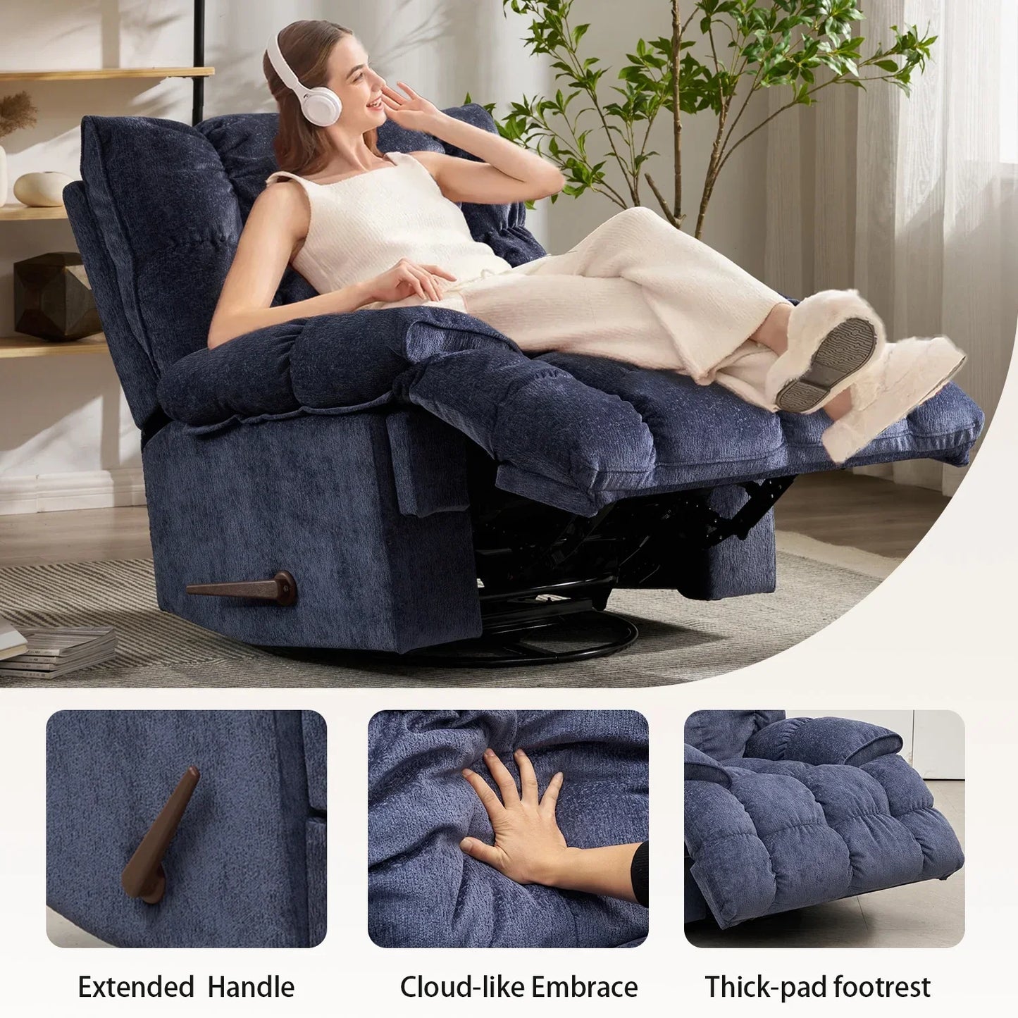 Oversized Rocking Recliner Chair